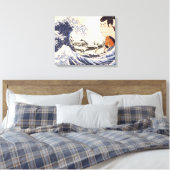 Die Collages der Great Wave Ukiyoe Leinwanddruck (Insitu (Schlafzimmer))