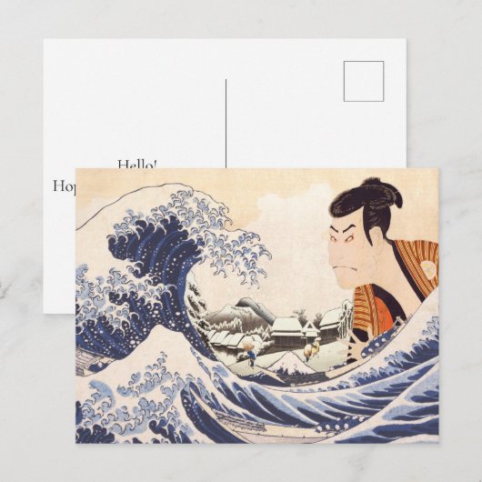 Die Collages der Great Wave Ukiyoe Postkarte (Vorne/Hinten)