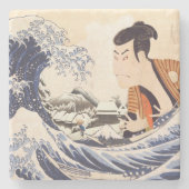 Die Collages der Great Wave Ukiyoe Steinuntersetzer (Vorderseite)