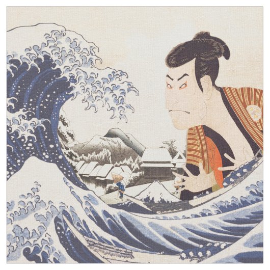 Die Collages der Great Wave Ukiyoe Stoff (Nahaufnahme)