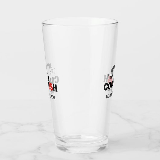 Die Commish Custom 16 oz Pint Bierglas Glas (Rechts)
