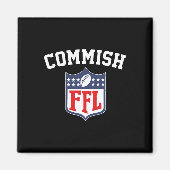Die Commissions Funny Fantasy Football League Fffl Magnet (Vorne)