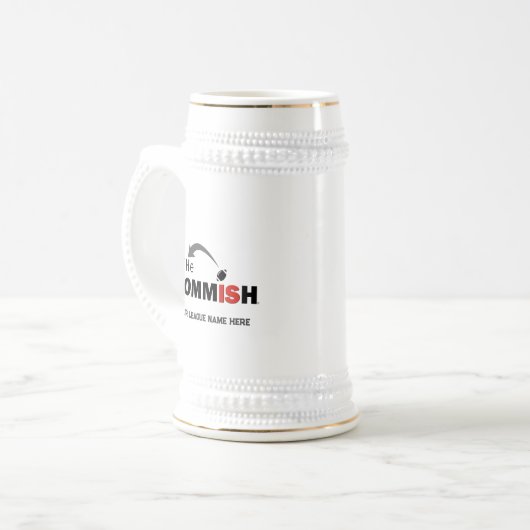 Die Commissions Stein Fantasy Football Custom Add  Bierglas (Vorderseite Links)