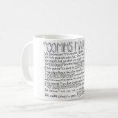 Die Comms Manifest-Tasse Kaffeetasse (Vorderseite Links)