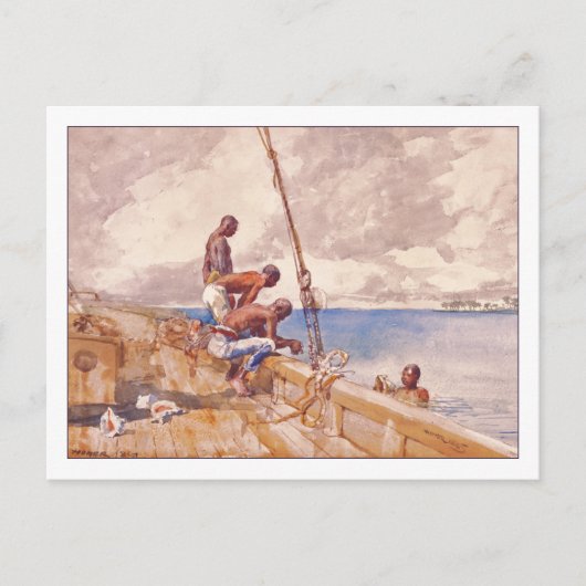 Die Conch Divers von Winslow Homer Postkarte (Vorderseite)