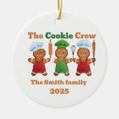 Die Cookie-Crew Lebkuchen Keramik Ornament (Vorne)