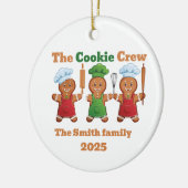 Die Cookie-Crew Lebkuchen Keramik Ornament (Links)