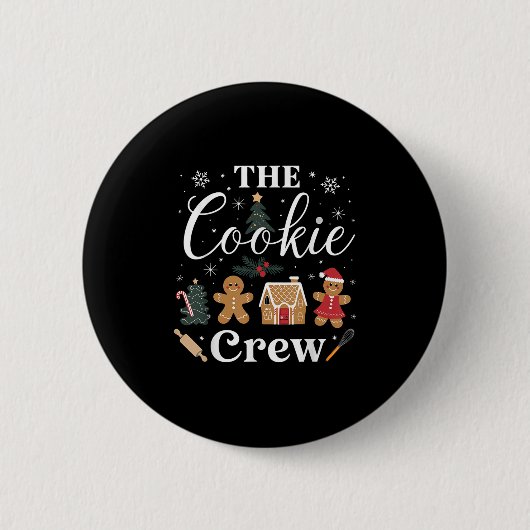 Die Cookie-Crew-Weihnachtsbäckerei-Kind Cookie-Lie Button (Vorderseite)