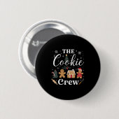 Die Cookie-Crew-Weihnachtsbäckerei-Kind Cookie-Lie Button (Vorne & Hinten)