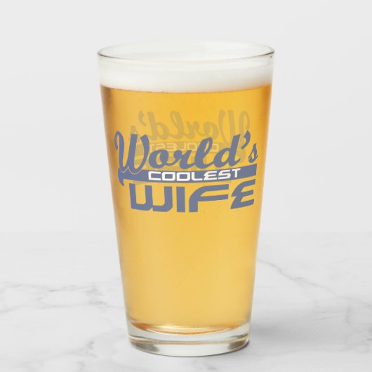 Die Coole Ehefrau der Welt Glas (Vorne (Gefüllt))