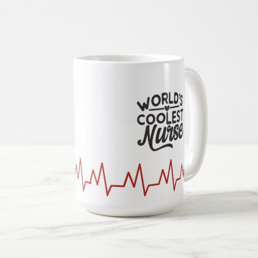 Die Coole Krankenschwester der Welt Kaffeetasse (VorderseiteRechts)
