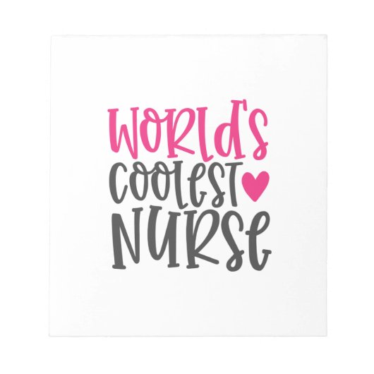 Die Coole Krankenschwester der Welt Notizblock (Vorderseite)