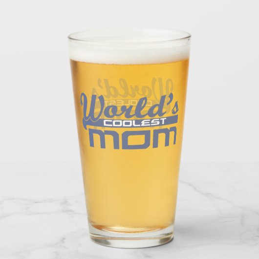 Die Coole Mama der Welt Glas (Vorne (Gefüllt))