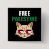 Die Coole palästinensische Katze unter palästinens Button (Vorderseite)