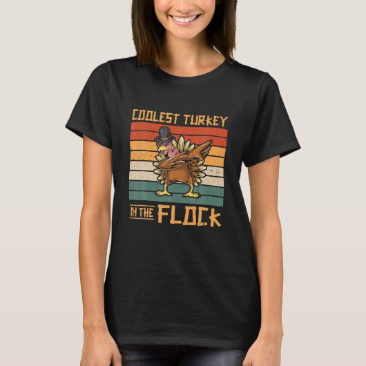 Die coole Türkei im Flock Funny Erntedank T-Shirt (Vorderseite)