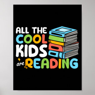 Die coolen Kids lesen Buch Leselhrer Poster