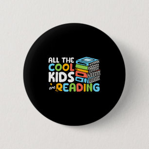 Die coolen Kids lesen Buch lesender Lehrer Button