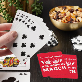DIE COOLEN SCHICKEN SIND IM MÄRZ Geburtstag GEBORE Spielkarten