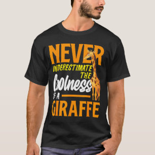 Die Coolness einer Giraffe unterschätzen lustig T-Shirt
