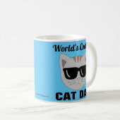 Die Coolste CAT VATER-Sonnenbrille der Welt Kaffeetasse (VorderseiteRechts)