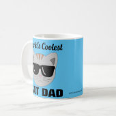 Die Coolste CAT VATER-Sonnenbrille der Welt Kaffeetasse (Vorderseite Links)