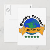 Die Coolste Friseur-Stylist der Welt Postkarte (Vorne/Hinten)