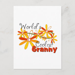 Die Coolste Großmutter der Blumenwelt Postkarte