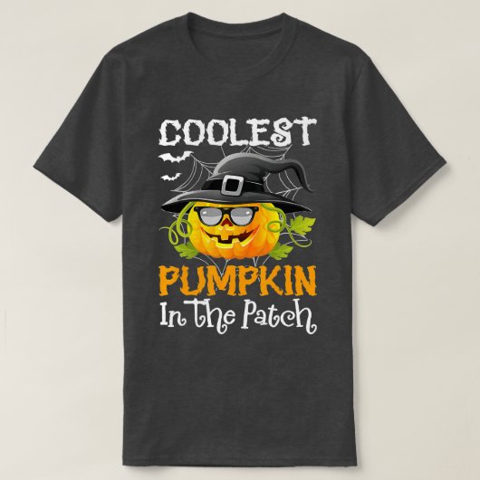 Die Coolste Kürbis im Patch Halloween Costu T-Shirt (Design vorne)