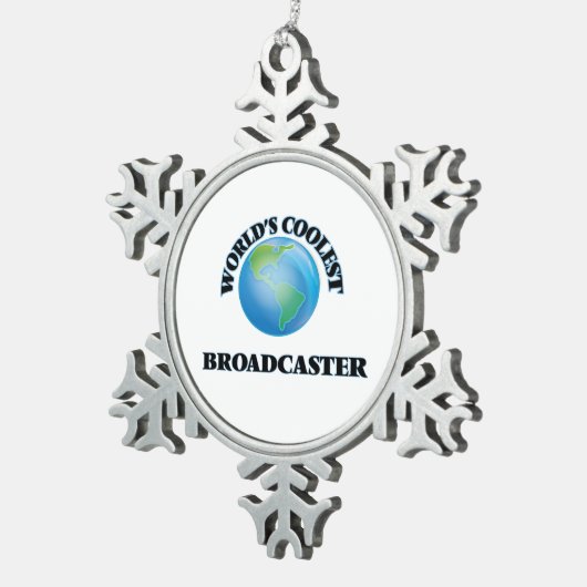 Die coolste Rundfunkstation der Welt Schneeflocken Zinn-Ornament (Rechts)