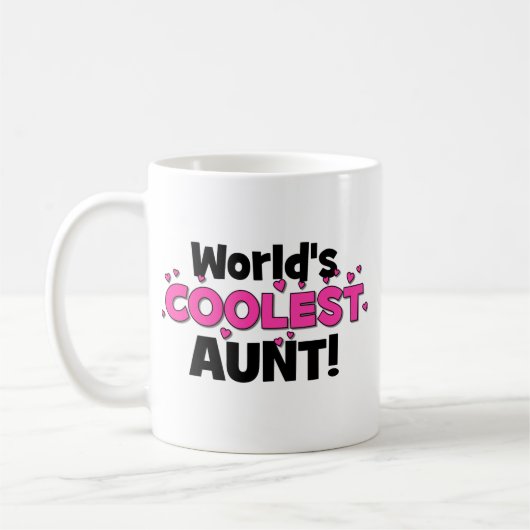 Die coolste Tante der Welt!  Großes Geschenk für Kaffeetasse (Links)