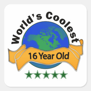 Die coolsten 16 Jährigen der Welt Quadratischer Aufkleber
