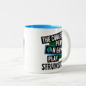Die Coolsten Menschen auf der Erde spielen Strumst Zweifarbige Tasse (VorderseiteRechts)