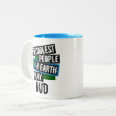 Die Coolsten Menschen der Erde spielen Oud Zweifarbige Tasse (Vorderseite Links)