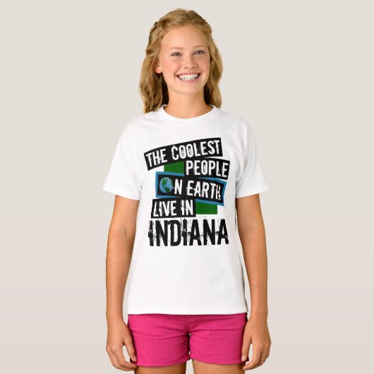 Die Coolsten Menschen der Welt leben in Indiana T-Shirt (Vorne ganz)