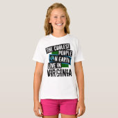 Die Coolsten Menschen der Welt leben in Virginia T-Shirt (Vorne ganz)