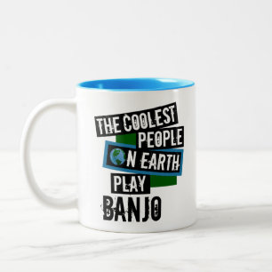 Die Coolsten Menschen der Welt spielen Banjo Zweifarbige Tasse
