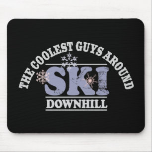 Die coolsten Typen um Ski abwärts Mousepad