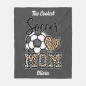"Die Coolstste Fußball-Mama" - kundenspezifisches  Fleecedecke (Vorderseite)
