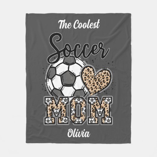 "Die Coolstste Fußball-Mama" - kundenspezifisches  Fleecedecke (Vorderseite)
