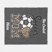 "Die Coolstste Fußball-Mama" - kundenspezifisches  Fleecedecke (Vorderseite (Horizontal))