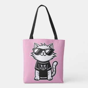 Die Coolstste Katze der Welt mit Sonnenbrille Pink Tasche