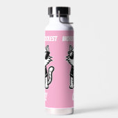 Die Coolstste Katze der Welt mit Sonnenbrille Pink Trinkflasche (Links)