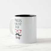 Die Coolstste Vater-Tasse der coolen einzigartigen Zweifarbige Tasse (Vorderseite Links)