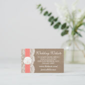 Die Coral Sand Dollar Beach Wedding Collection Begleitkarte (Stehend Vorderseite)