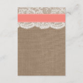 Die Coral Sand Dollar Beach Wedding Collection Begleitkarte (Rückseite)