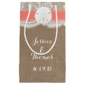 Die Coral Sand Dollar Beach Wedding Collection Kleine Geschenktüte (Vorderseite)