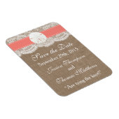 Die Coral Sand Dollar Beach Wedding Collection Magnet (Rechte Seite)