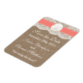 Die Coral Sand Dollar Beach Wedding Collection Magnet (Linke Seite)