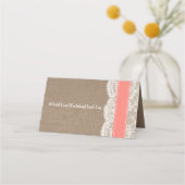 Die Coral Sand Dollar Beach Wedding Collection Platzkarte (Rückseite)