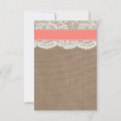 Die Coral Sand Dollar Beach Wedding Collection RSVP Karte (Rückseite)